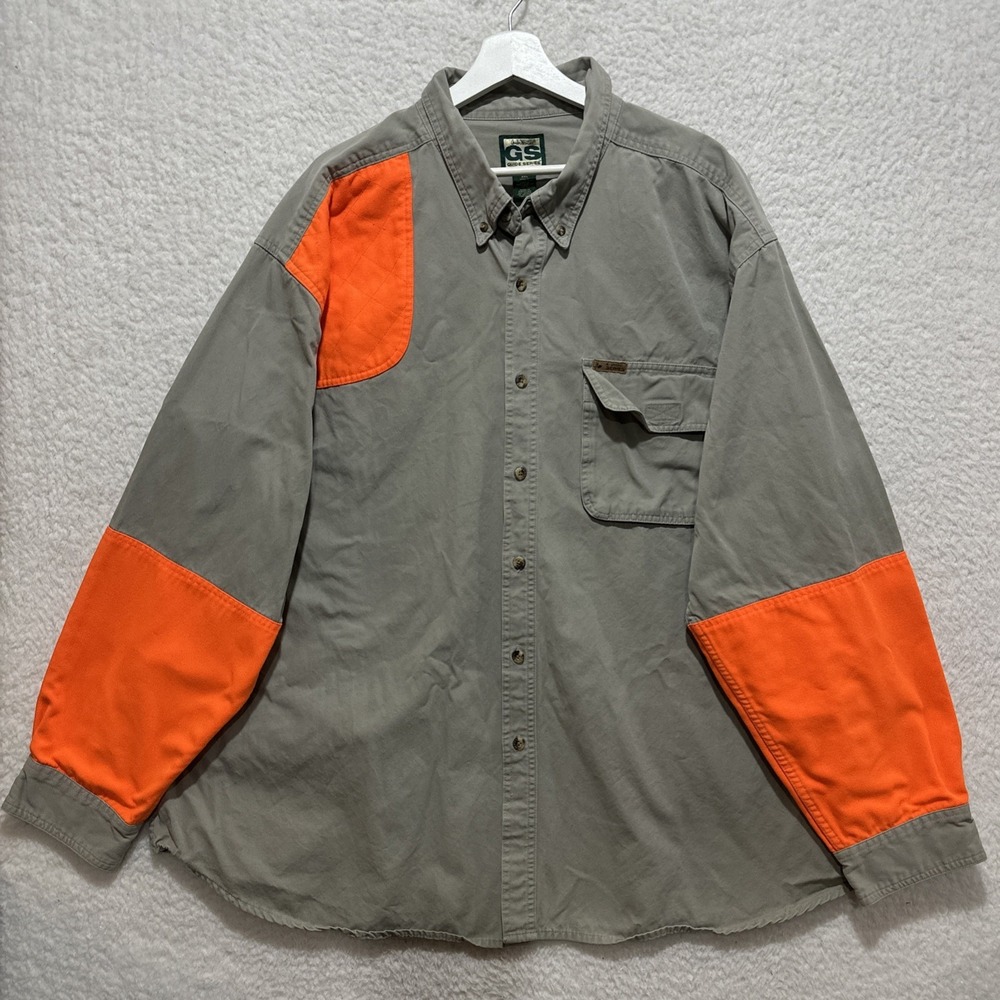 Guide Series Long sleeve Button Front Shirt Men's 3XL Hunting Shooting Beige